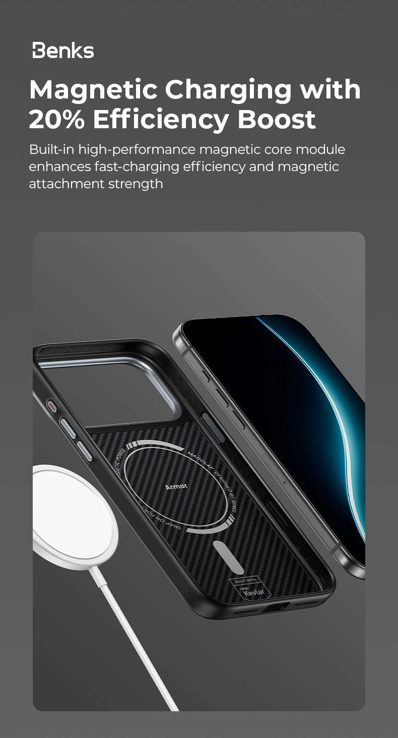 Benks ArmorPro DuPont Kelvar 600D Phone Case for iPhone 17 Pro Max / iPhone 17 Pro