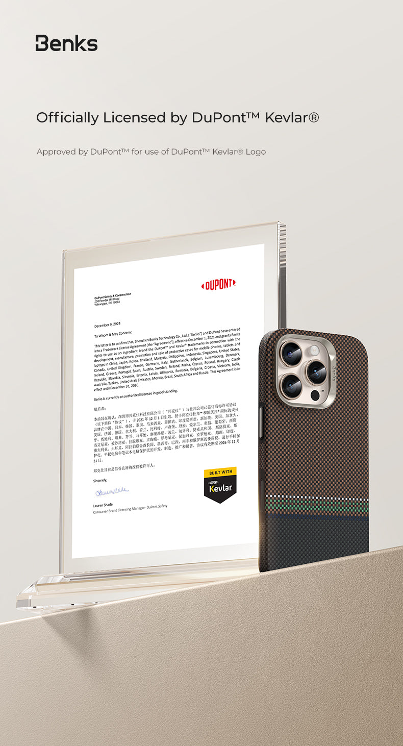 Benks Prestige ArmorPro Case with Button Built with Kevlar® Phone Case for iPhone 16 Pro Max / iPhone 16 Pro