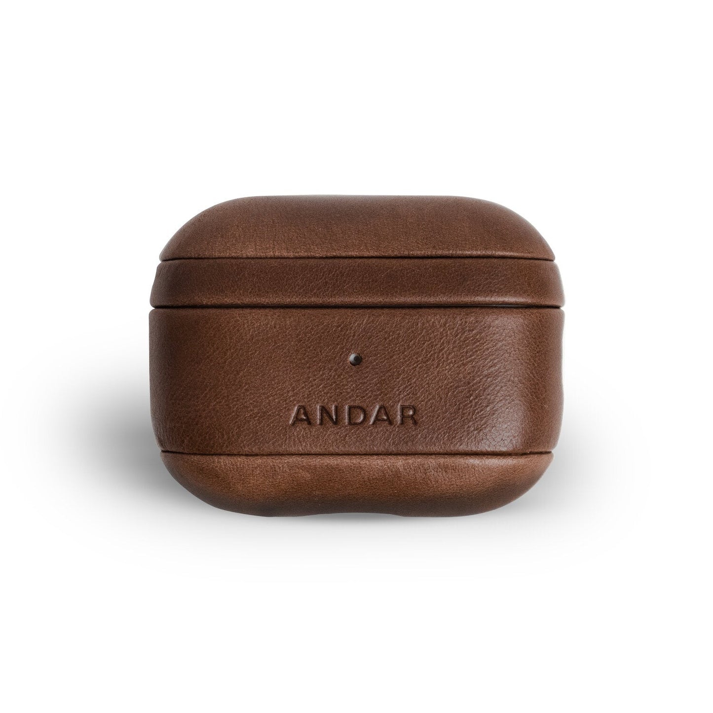 Andar The Capsule (Brown) Full Grain Leather Airpods Case for Airpods Pro 2 (Non-clip version)