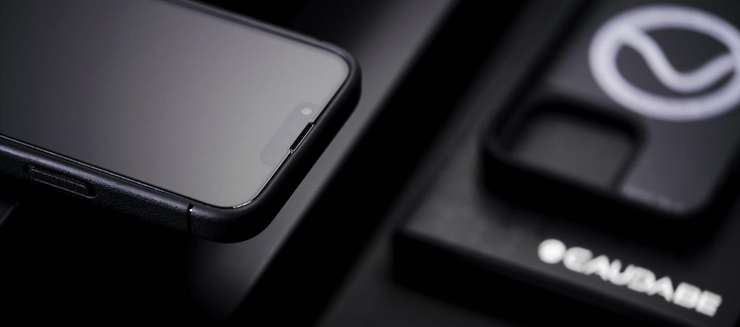 Caudabe CrystalShield Glass Screen Protector (2 Piece Pack) for iPhone 15 Pro Max / iPhone 15 Pro / 15 Plus / 15 / iPhone 14 Pro Max / iPhone 14 Pro / 14 Plus / 14