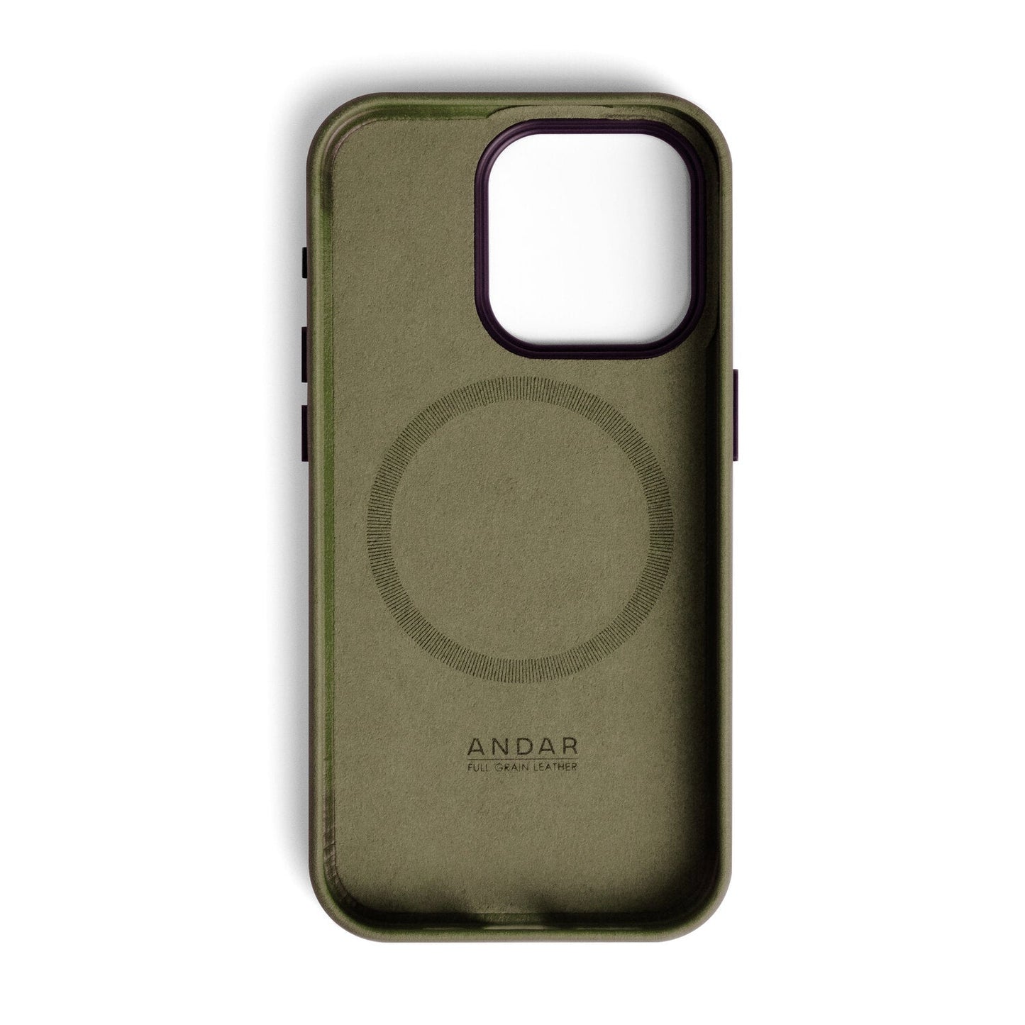 Andar The Aspen Leather Phone Case (Moss) for iPhone 15 Pro Max / iPhone 15 Pro / iPhone 15 Plus / iPhone 15