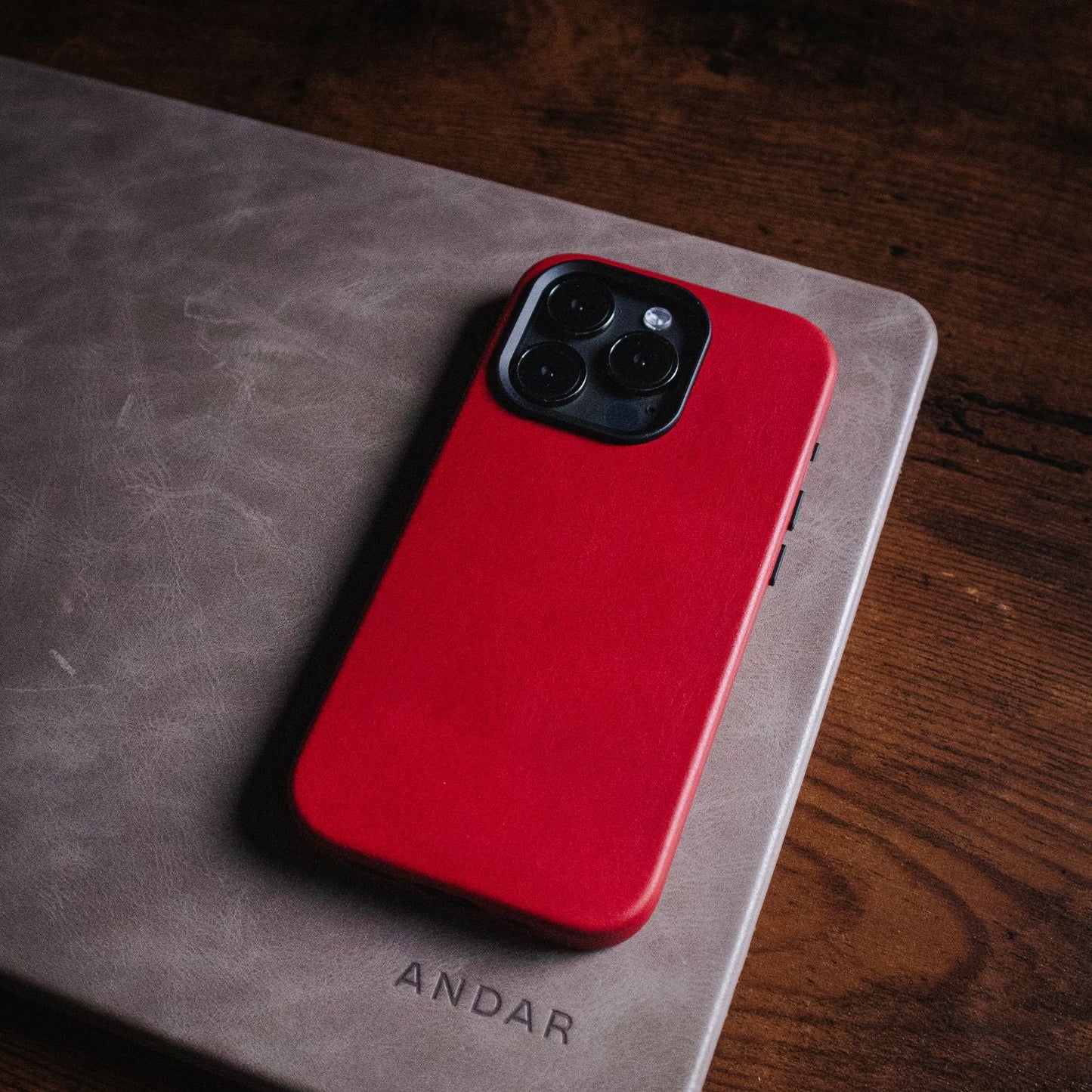 Andar The Aspen Leather Phone Case (Technically Red) for iPhone 15 Pro Max / iPhone 15 Pro