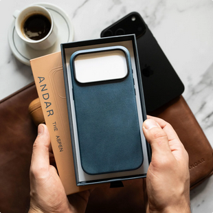 Andar The Aspen Leather Phone Case (Navy) for iPhone 17 Pro Max / iPhone 17 Pro