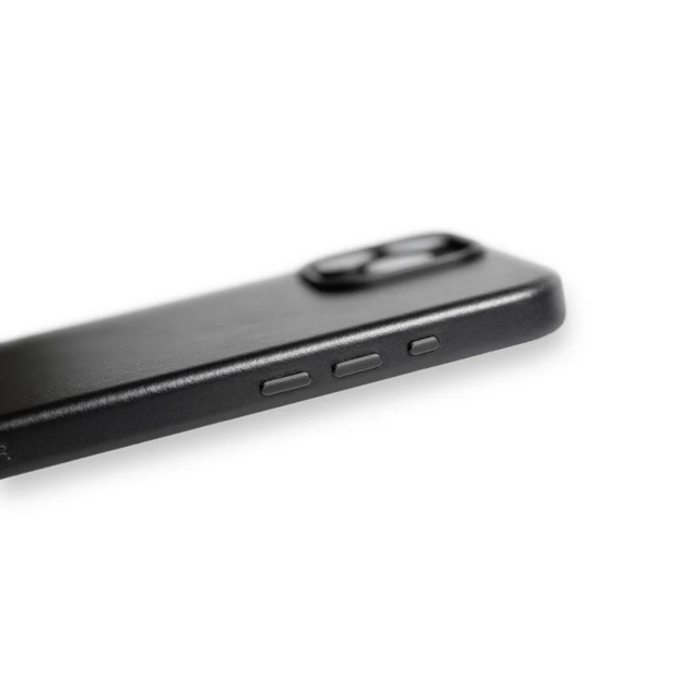 Andar The Aspen Leather Phone Case (Jet Black) for iPhone 16 Pro Max / iPhone 16 Pro (Camera Control Button / Cutout)