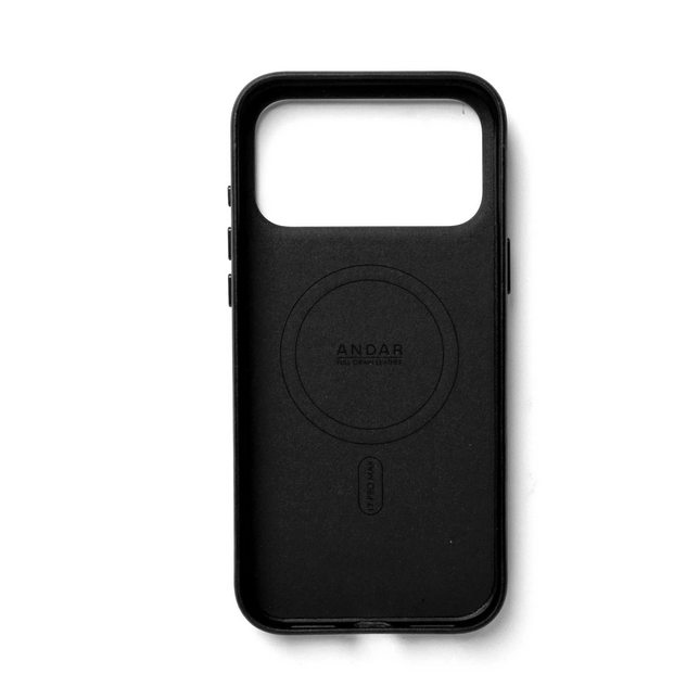 Andar The Aspen Leather Phone Case (Jet Black) for iPhone 17 Pro Max / iPhone 17 Pro
