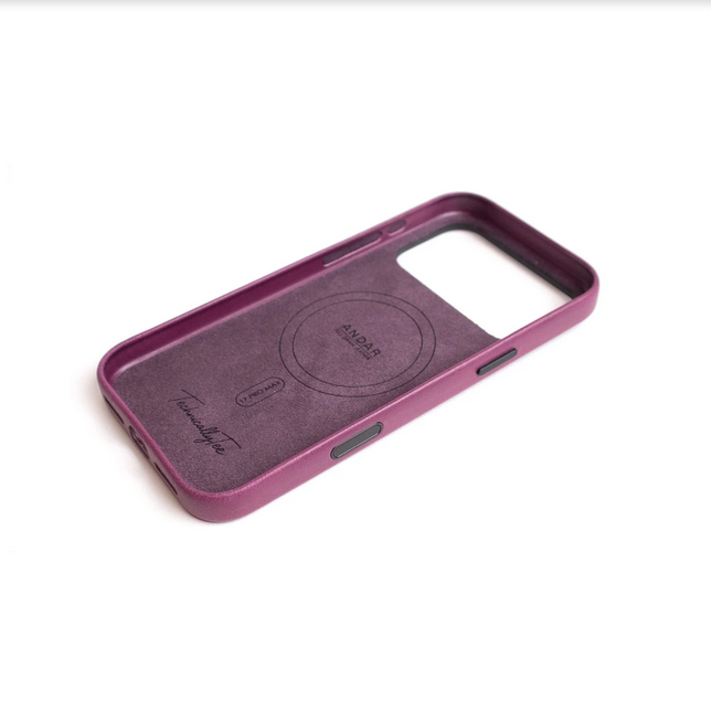 Andar The Aspen Leather Phone Case (Tech Purp) for iPhone 17 Pro Max / iPhone 17 Pro
