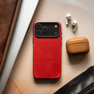 Andar The Aspen Leather Phone Case (Technically Red) for iPhone 17 Pro Max / iPhone 17 Pro