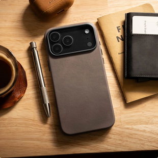 Andar The Aspen Leather Phone Case (Stone Grey) for iPhone 17 Pro Max / iPhone 17 Pro