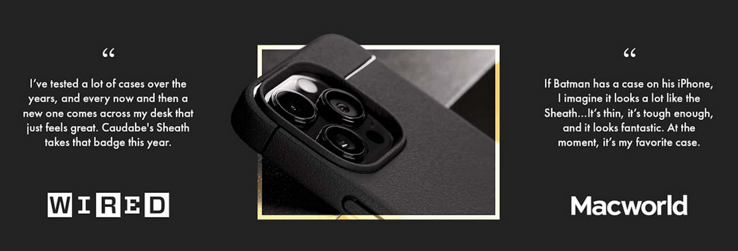 Caudabe Sheath Phone Case (Grey) with Magsafe for iPhone 15 Pro Max / iPhone 15 Pro