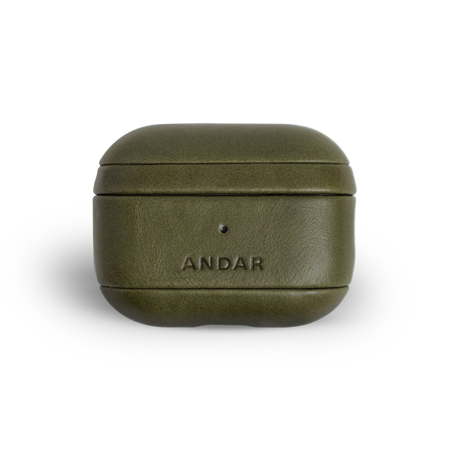 Andar The Capsule (Moss) Full Grain Leather Airpods Case for Airpods Pro 2 (Non-clip version)