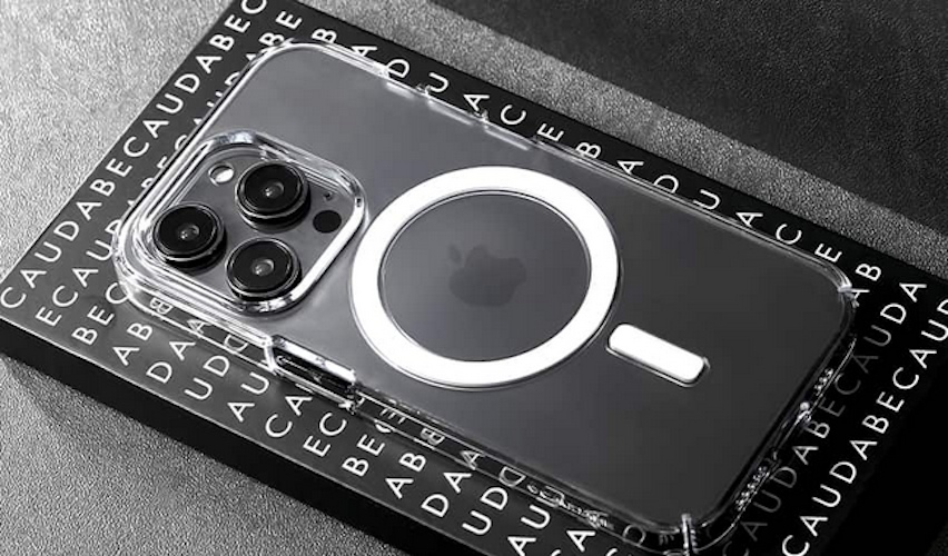 Caudabe Lucid Clear Phone Case (Crystal/White) with Magsafe for iPhone 14 Pro Max / iPhone 14 Pro