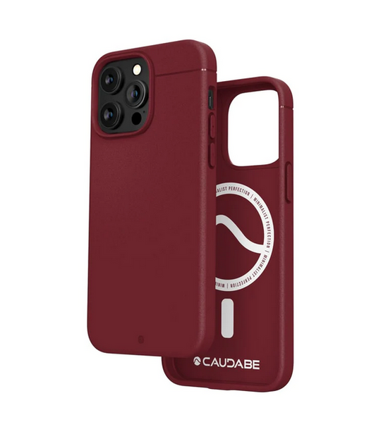 Caudabe Sheath Phone Case (Crimson) with Magsafe for iPhone 14 Pro Max / iPhone 14 Pro