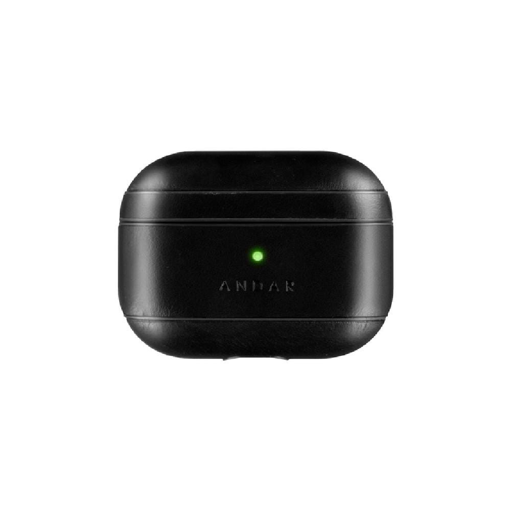 Andar The Capsule (Black) Full Grain Leather Airpods Case for Airpods Pro 2 (Non-clip version)