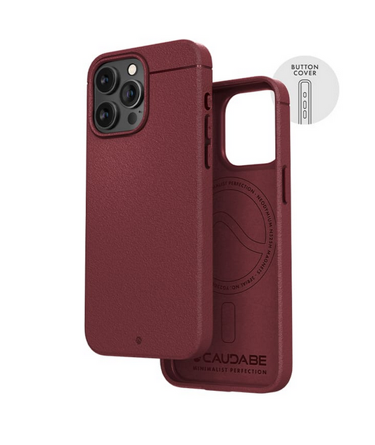 Caudabe Sheath Phone Case (Garnet Red) with Magsafe for iPhone 15 Pro Max / iPhone 15 Pro