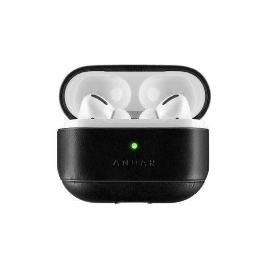 Andar The Capsule (Black) Full Grain Leather Airpods Case for Airpods Pro 2 (Non-clip version)